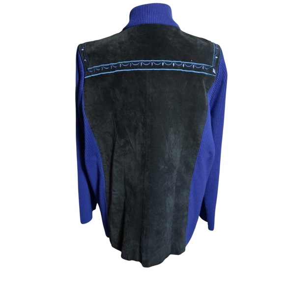 Bob Mackie Vintage Wearable Artsy Embroidered Suede Western Festival Jacket - Picture 3 of 9